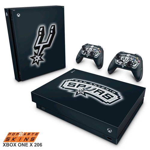 Xbox One X Skin - San Antonio Spurs - NBA Adesivo Brilhoso