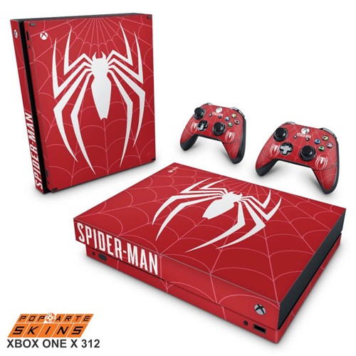 Xbox One X Skin - Spider-man Bundle Adesivo Brilhoso