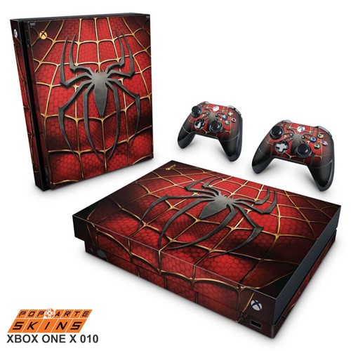 Xbox One X Skin - Spider Man - Homem Aranha Adesivo Brilhoso