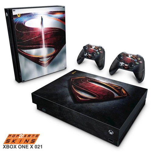 Xbox One X Skin - Superman - Super Homem Adesivo Brilhoso