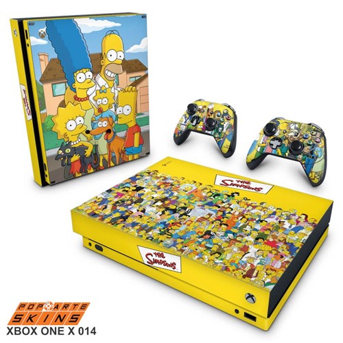 Xbox One X Skin - The Simpsons Adesivo Brilhoso