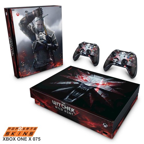Xbox One X Skin - The Witcher 3 #A Adesivo Brilhoso