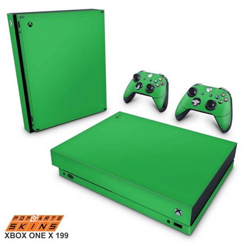 Xbox One X Skin - Verde Grama Adesivo Brilhoso