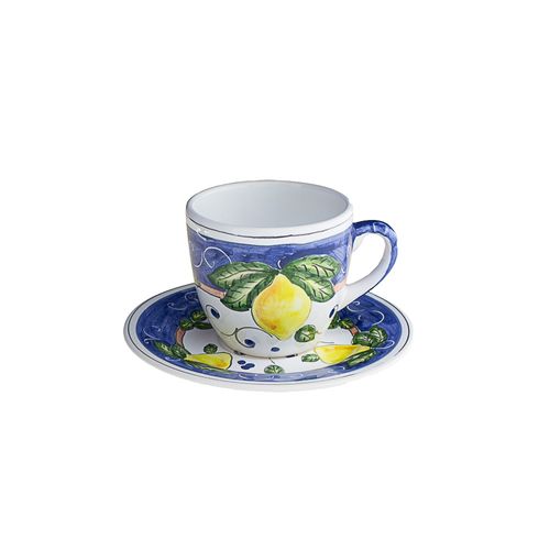 Xícara Chá em Cerâmica Limão Siciliano