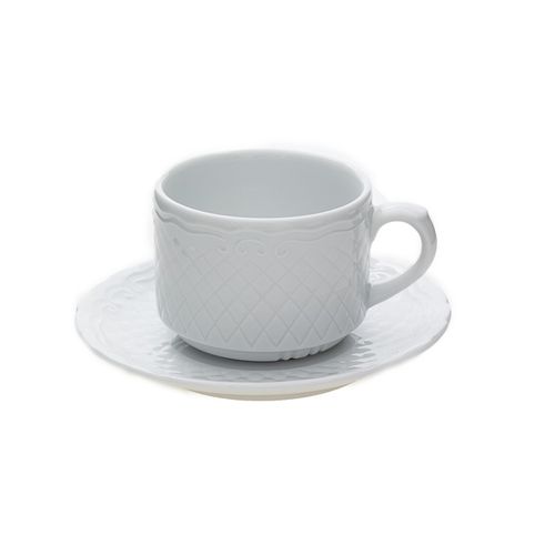 Xícara Chá em Porcelana Escorial White 123ml - Vista Alegre