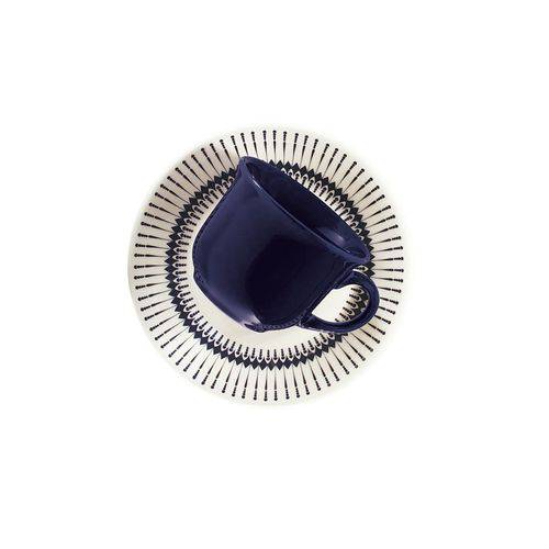 Xícara de Chá com Pires Cerâmica 200 Ml Biona Colb Oxford - OXF 283