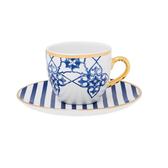 Xícara de Chá com Pires Coup Lusitana Porcelana 200 Ml Oxford