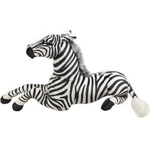 Zebra de Pelúcia Deitada Realista Gigante Safári Savana Fofy Toys