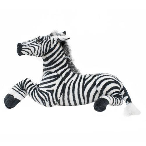 Zebra Realista Deitada 72cm - Pelúcia