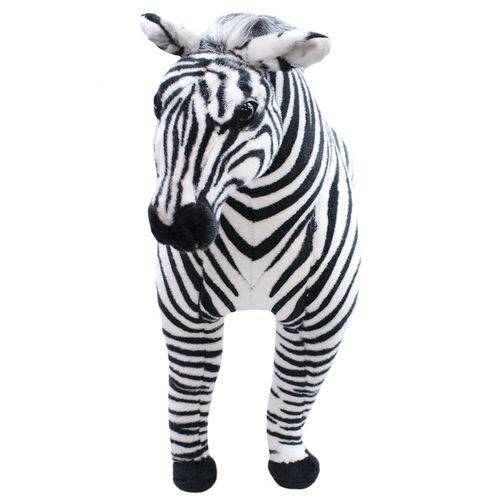 Zebra Realista em Pé 75cm - Pelúcia