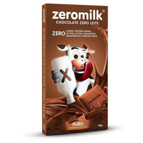 Zeromilk Chocolate Zero Leite - Genevy - Puro - 80g