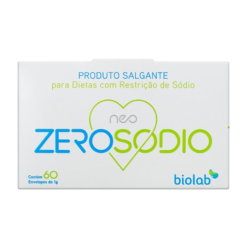 Zerosodio Salgante para Dietas com Restrição de Sódio Envelopes com 60 Unidades de 1g Cada
