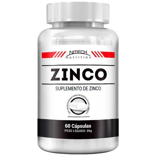 Zinco - 60 Cápsulas - Nitech Nutrition