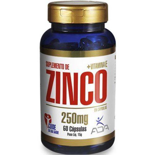 Zinco com Vitamina e 60 Cápsulas 250mg Ada