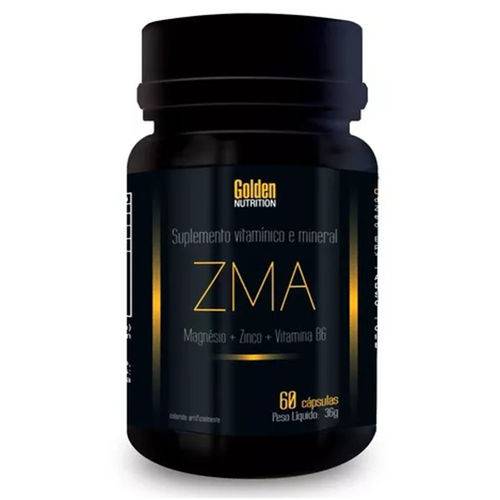 ZMA - Magnésio - Zinco - Vitamina B6 - 60 Cápsulas Golden