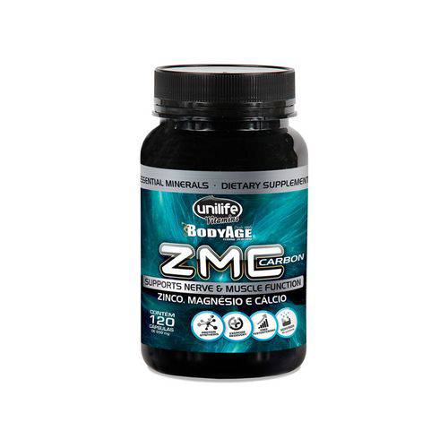 ZMC Carbon Cálcio, Zinco e Magnésio - Unilife - 120 Cápsulas