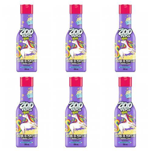 Zoopers Kids Cabelos Lisos Creme P/ Pentear 500ml (kit C/06)