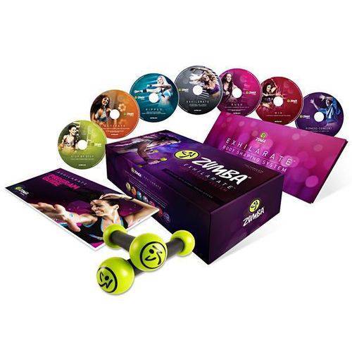 Zumba Fitness Exhilarate Kit com 7 Dvds + Toning Sticks