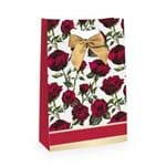 10 Caixas para Presente Sara Floral Rosa Branco G Festa