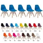 5 Cadeiras Eiffel Eames Dsw Várias Cores - (azul)