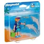 5876 Playmobil - Blister Pequeno - Tratadora com Golfinhos - PLAYMOBIL