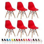 6 Cadeiras Eiffel Eames Dsw Várias Cores - (vermelha)