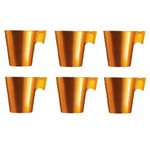 6 Xícara de Café Expresso Flashy Dourado - Ref 7269