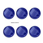 6 Xícaras de Chá C/ Pires - 200ml - Donna Azul Oxford