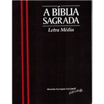 A Bíblia Sagrada - Pequena- Letra Média - Preta com Listras Vermelhas (brochura)