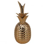 Abacaxi Decorativo de Ceramica Dourado