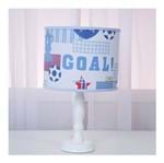 Abajur Vintage Goal Branco/Azul