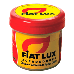 Acendedor Fiat Lux Álcool Sólido C/ 4 Tabletes