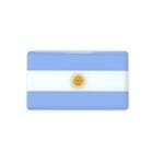 Adesivo Bandeira Resinada Argentina (6x4) 2124
