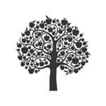 Adesivo de Parede Árvore Sala Macieira Quero Mais - 1,20 X 1,20 AF18013