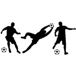 Adesivo de Parede de Futebol Bom de Bola Stixx Adesivos Criativos Preto (80x72cm)