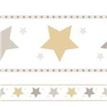 Adesivo de Parede Faixa Decorativa Estrelas Bege