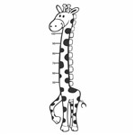 Adesivo de Parede Girafa Métrica Régua com 120cm