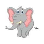 Adesivo de Parede Infantil Quarto Elefantinho Assobiador 1 M X 1,6cm AI12057