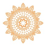 Adesivo de Parede Mandala Flor de Laranjeira 30x30cm