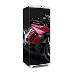 Adesivo Geladeira Envelopamento Total Kawasaki Vermelho - Até 1,50x0,60 M
