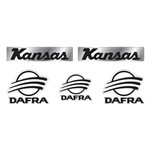 Adesivo para Moto Dafra Kansas Resinado Preto