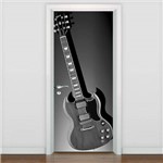 Adesivo para Porta Musica Guitarra SG Preto e Branco