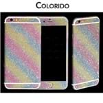 Adesivo Protetor com Glitter - Cobertura Total - Samsung Galaxy S6 Edge - Colorido