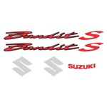 Adesivo Refletivo Moto Suzuki Bandit 650s Vermelho C Borda
