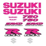 Adesivo Refletivo Moto Suzuki Gsxr Srad750 Resinado Pink