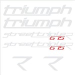 Adesivo Refletivo para Moto Triumph Street Triple 675r Branc