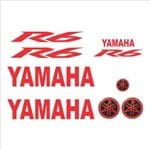 Adesivo Refletivo para Moto Yamaha R6 Resinado Vermelho