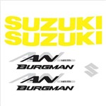 Adesivo Resinado Suzuki Burgman An125 Cromado Amarelo