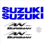 Adesivo Resinado Suzuki Burgman An125 Cromado Azul