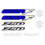 Adesivo Tanque Moto Suzuki Gsxf750 Resinado Azul